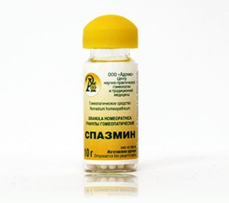 Гранулы гомеопатические «Cпазмин»10гр.